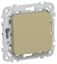 FLITE Выключатель 1-клавишный кнопочный проходной 10А ВС61-2-0-ФлО оливковый IEK