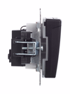 BRITE Розетка 1-местная с заземлением с защитными шторками и крышкой 16А IP44 РСбш10-3-44-БрЧ черный IEK5