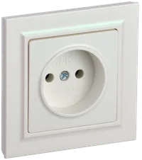 BRITE Socket 1-gang without earthing without protective shutters 10A assy. РСР10-1-0-Brzh pearl IEK
