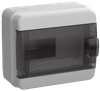 TEKFOR Корпус пластиковый КМПн-8 IP65 черная прозрачная дверь IEK0