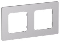 FLITE Рамка 2-местная РУ-2-К-ФлА алюминий IEK