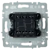 BRITE Double-button switch 2 way 10A VCP10-2-6-BrB white IEK3