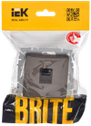 BRITE Розетка компьютерная RJ45 кат.6 РК11-БрТБ темная бронза IEK1