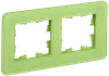 BRITE Frame 2-gang RU-2-2-Br glass eco green RE IEK0