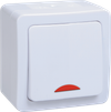 Выключатель 1-клавишный для открытой установки с индикацией ВС20-1-1-ГПБ IP54 ГЕРМЕС PLUS (цвет клавиши: белый) IEK0