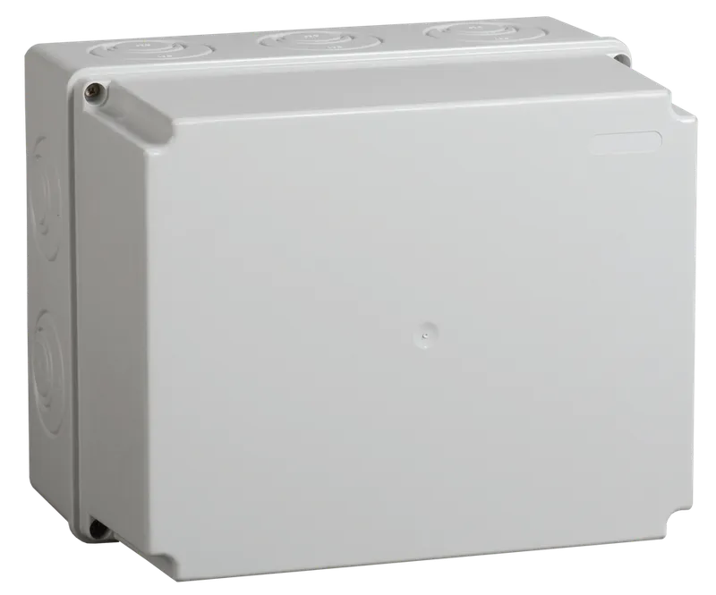 Коробка распаячная КМ41274 для открытой проводки 240х195х165мм IP55 5 вводов серая IEK
