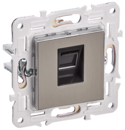 SKANDY Розетка компьютерная RJ45 кат.6 SK-K02N металл никель IEK