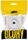 GLORY Розетка для открытой установки TV РТВ20-ХБм белый матовый IEK1
