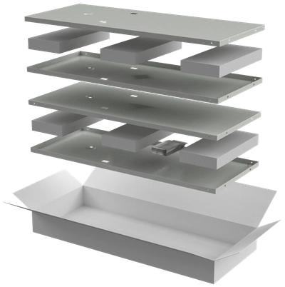 ITK LINEA N Комплект стенок боковых 1000мм для шкафа 33U серый