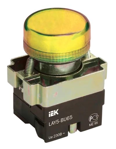 Индикатор LAY5-BU65 d=22мм желтый IEK