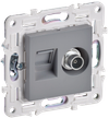 SKANDY Розетка двойная TV+RJ45 кат.6 SK-A15Gr серый IEK0