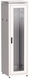 ITK LINEA N Шкаф сетевой 19" 42U 600х600мм стеклянная передняя дверь задняя металлическая серый0