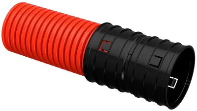 Труба гофрированная двустенная ПНД d=125мм красная (50м) IEK