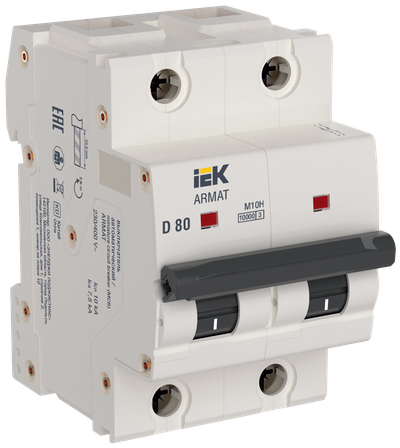 ARMAT Автоматический выключатель M10H 2P D 80A IEK