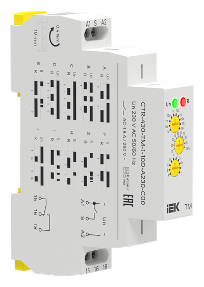 Реле времени многофункциональное TM 1 контакт 230В AC IEK