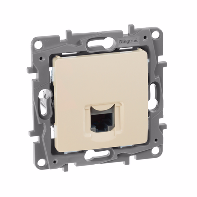 ETIKA Розетка компьютерная RJ45 категория 5Е UTP слоновая кость