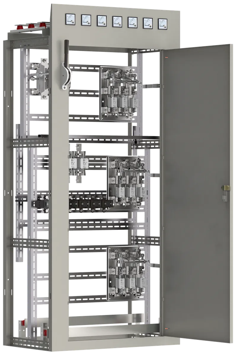 Панель вводно-линейная ЩО70-1-85УЗ плавкие вставки 3х630А 9х250А трансформаторы тока 3х200-5А 3х600-5А рубильники 1х630А 3х250А IEK