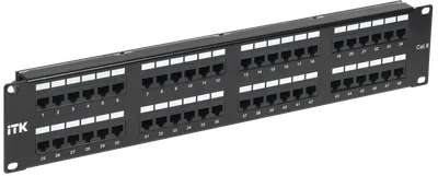 ITK 2U патч-панель кат.6 UTP 48 портов (Dual)