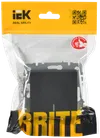 BRITE Single-gang switch with indication 10A VS10-1-7-BrG graphite IEK1