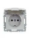 BRITE Socket with ground with shutters with cover 16A IP44 PCbsh10-3-44-BrA aluminium IEK9