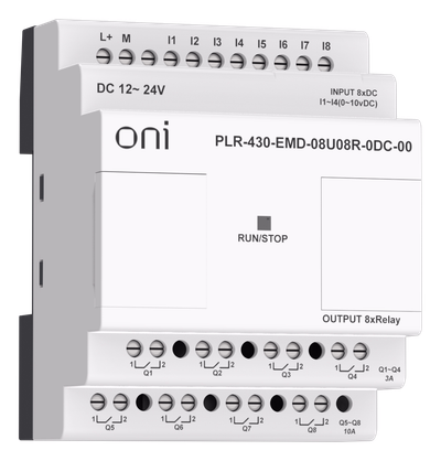ПЛК 430 Модуль расширения входов выходов 4 DI 4 UI (0-10 В/DI) 8 RO 24В DC ONI