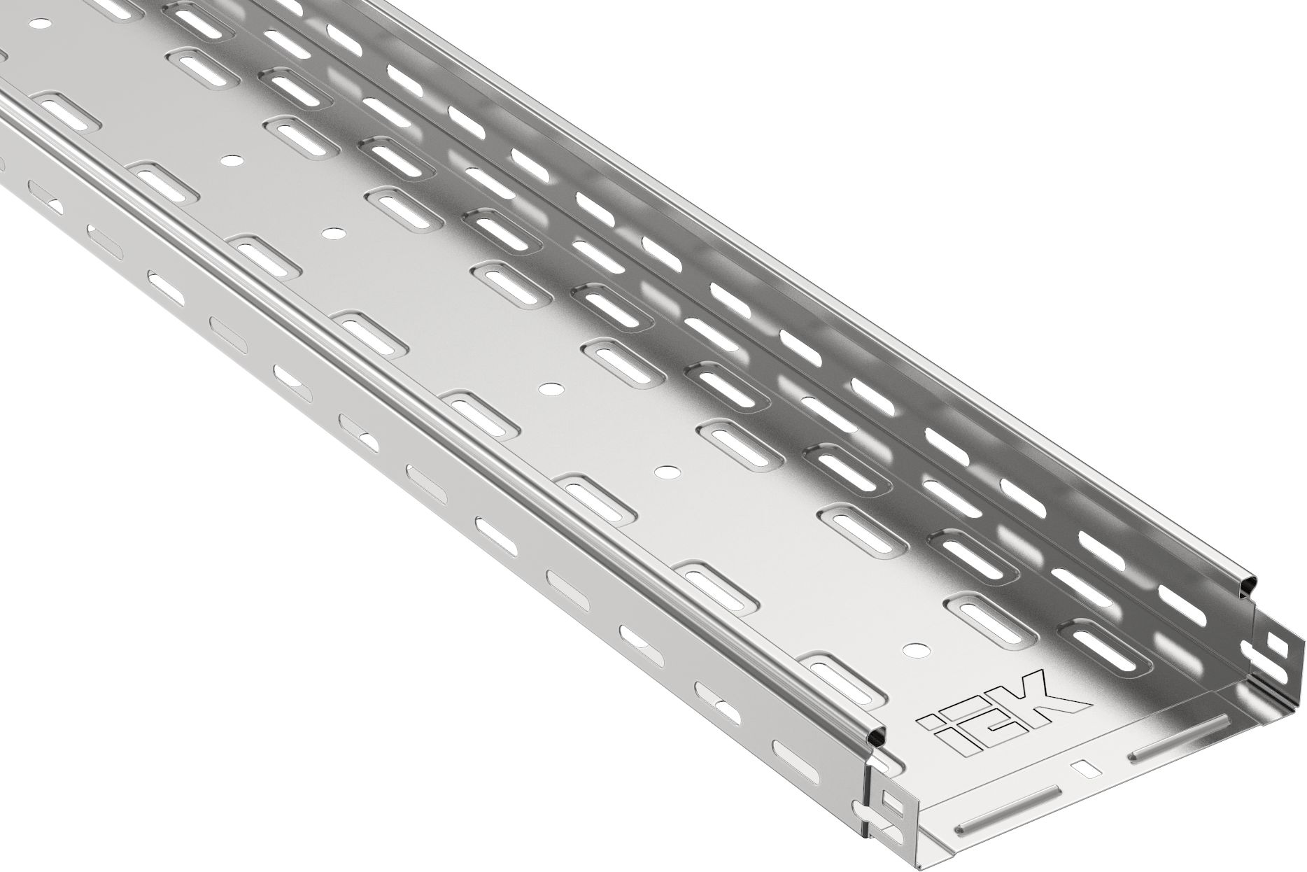 ESCA Лоток перфорированный 50х100х3000 RAL 9016 GL IEK (CLPK10-050-100-3)
