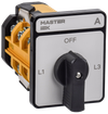 Переключатель кулачковый стандартная черная рукоятка 63А схема 98 MASTER IEK0