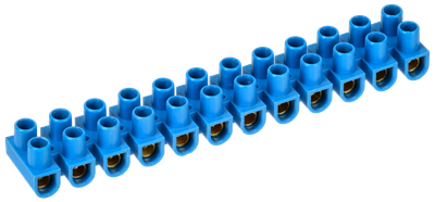 Зажим винтовой ЗВИ-15 н/г 4,0-10мм2 12пар синие IEK
