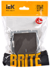 BRITE Выключатель 1-клавишный с индикацией 10А ВС10-1-1-БрТБ темная бронза IEK1