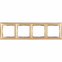 VALENA Рамка 4-местная золото матовое