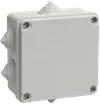 Коробка распаячная КМ41234 для открытой проводки 100х100х50мм IP55 6 гермовводов серая IEK0