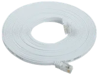 ITK Коммутационный шнур плоский (патч-корд) кат.6 UTP 10м белый