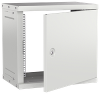 Шкаф настенный 19" 9U 550х350мм металлическая дверь серый GENERICA