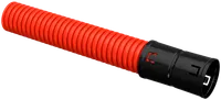Corrugated double-wall HDPE pipe d=50mm red (25 m) IEK with a broach tool