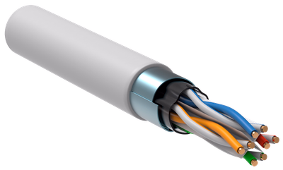ITK Витая пара F/UTP кат.6 4х2х23AWG solid PVCLS нг(А)-LSLTx белый (305м)