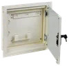 ITK LINEA R Шкаф мультимедиа настенный встраиваемый 400х400мм дверь стеклянная белый RAL90160