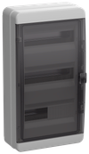TEKFOR Корпус пластиковый КМПн-36 IP65 черная прозрачная дверь IEK0