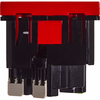 Roset 45 -grade with grounding contact with a protective curtain and a shameful clamp (2 modules) red IEK4