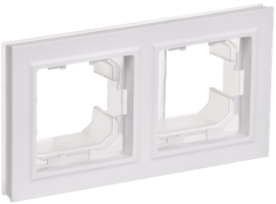 BRITE Рамка 2-местная IP44 РУ-2-БрАБ-44 арктический белый IEK