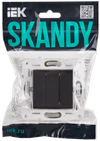 SKANDY Выключатель 3-клавишный 10А SK-V11G графит IEK1