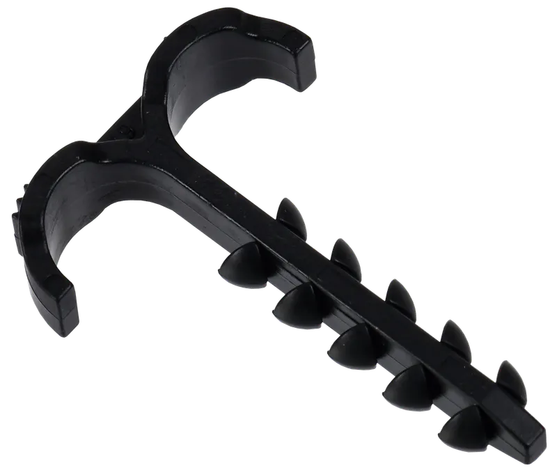 Dowel-clamp T-shaped 4-12mm nylon black (100pcs/pack) IEK