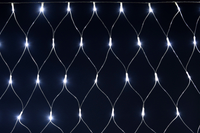 LIGHTING Гирлянда сеть 1,5х1,5м 160 светодиодов белый свет IP20 прозрачный шнур 3м 230В контроллер 8 сцен IEK