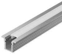 Профиль алюминиевый для светодиодной ленты 1209 накладной прямоугольный 2м с комплектом аксессуаров (опал) IEK