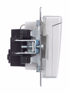 BRITE Розетка 1-местная с заземлением с защитными шторками и крышкой 16А IP44 РСбш10-3-44-БрА алюминий IEK5