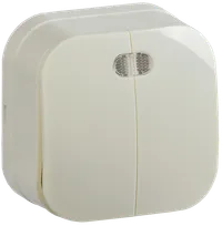 VC20-2-1-XK Double-button switch with indicator 10A open installation GLORY (cream) IEK