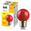 LIGHTING Лампа светодиодная декоративная G45 шар 1Вт 230В красный E27 IEK0