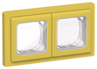 FLITE Рамка 2-местная IP55 Рпро-2-55-ФлЖК желтый карри IEK