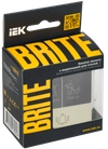 BRITE Кнопка звонка с индикацией для отелей 10А ВС10-1-9-БрКр бежевый IEK1