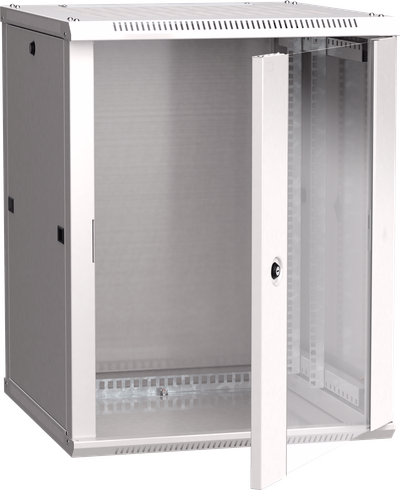 ITK Шкаф настенный LINEA W 12U 600х600мм дверь стекло RAL 7035