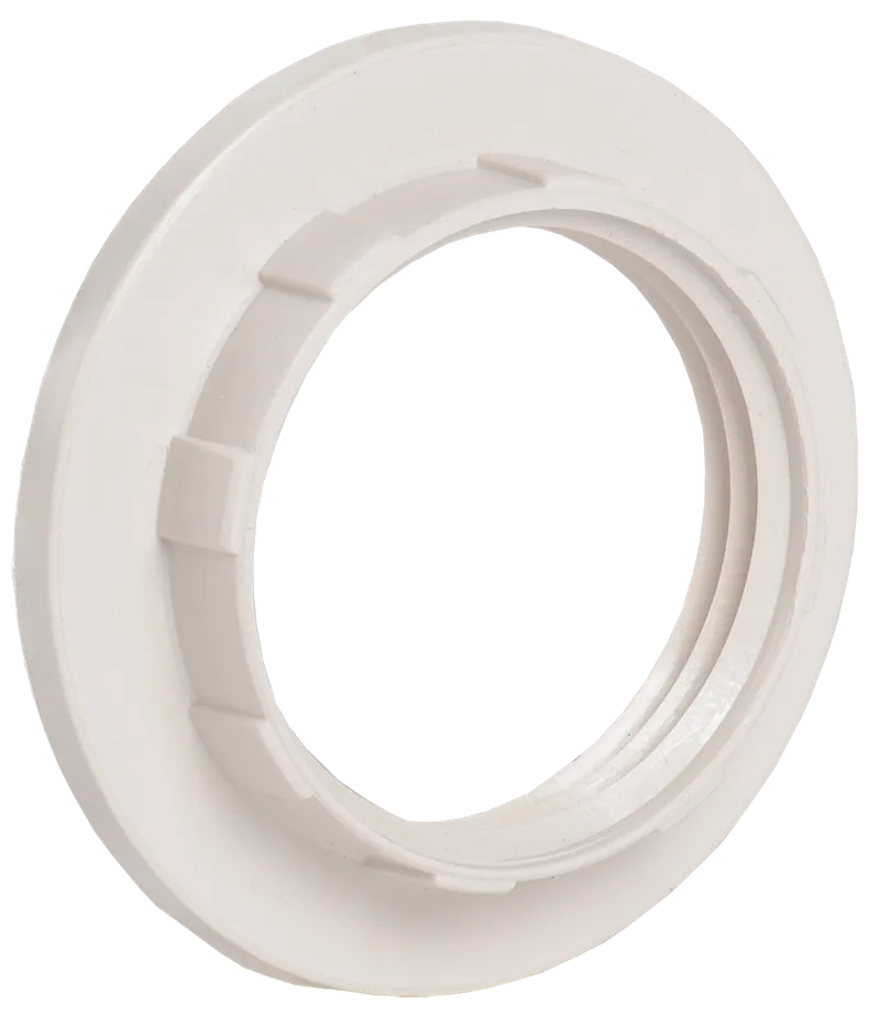Ring to socket, plastic, E14, white, individual package, IEK